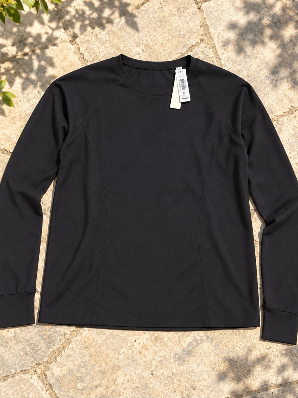 Victoria's Secret PINK Black Long-Sleeve Crew Tee